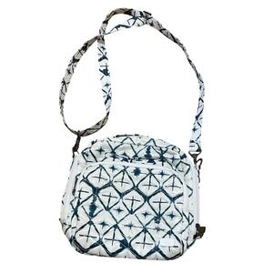 Lug Ranger Crossbody Bag Indigo White Shibori Geometric Quilted Travel Purse
